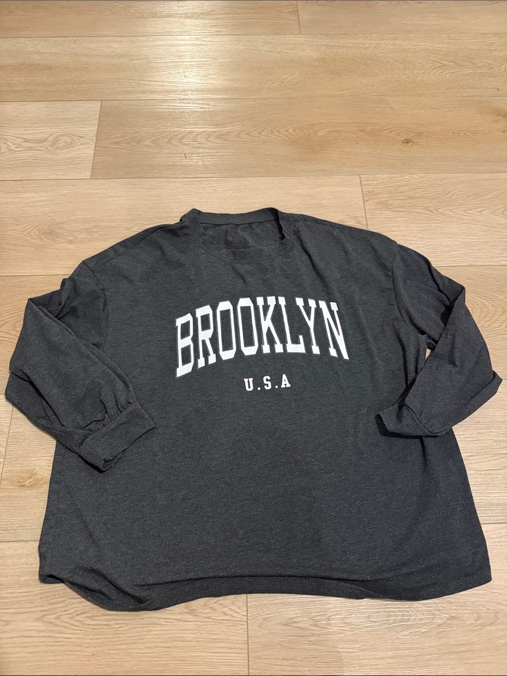 Black 'BROOKLYN U.S.A.' Graphic Sweatshirt